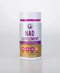 Legrano NAD Supplement bottle front view on gray background — 60 capsules with NR, Lion's Mane, Quercetin and Trans-Resveratrol