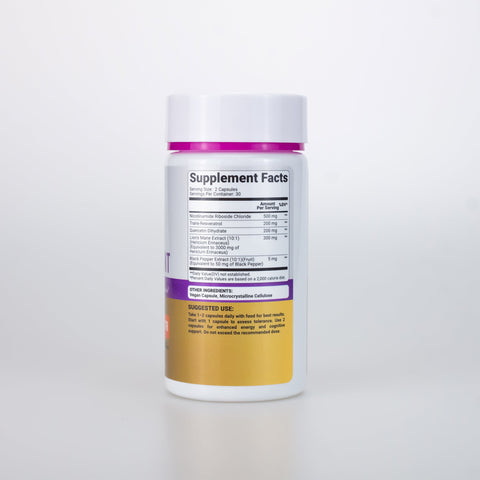 Legrano NAD Supplement bottle supplement facts label — serving size, ingredients, other ingredients and suggested use